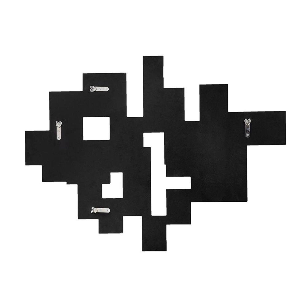 30" Clear Abstract Glass Contemporary Panels Unframed Accent Mirror