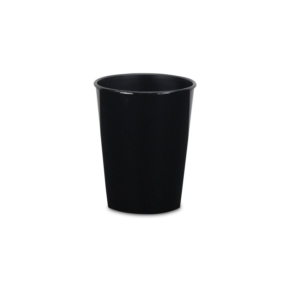 Maceta redonda de 5" de plástico reciclado negro para interior y exterior