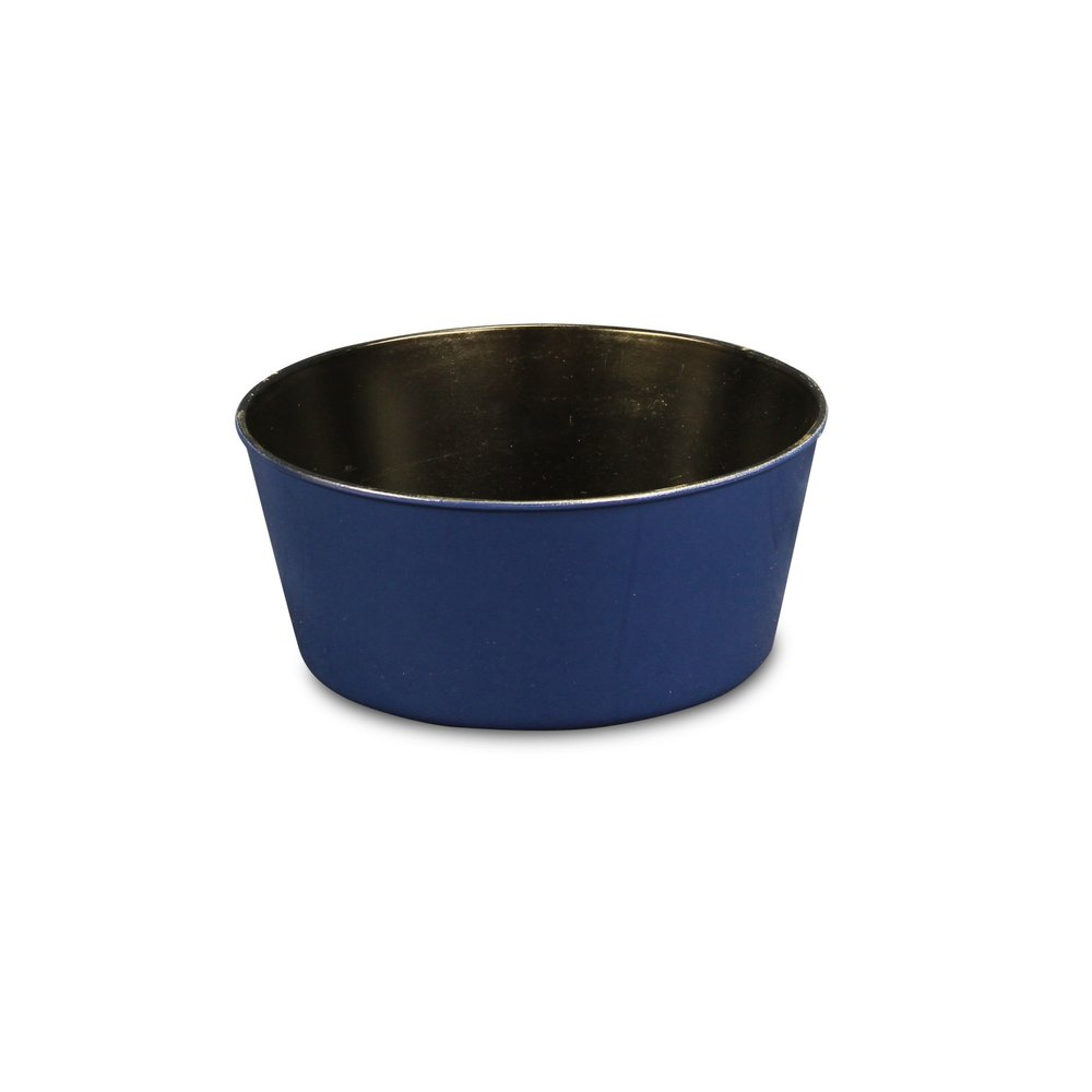 Maceta redonda de plástico reciclado azul marino de 25 cm para interior y exterior