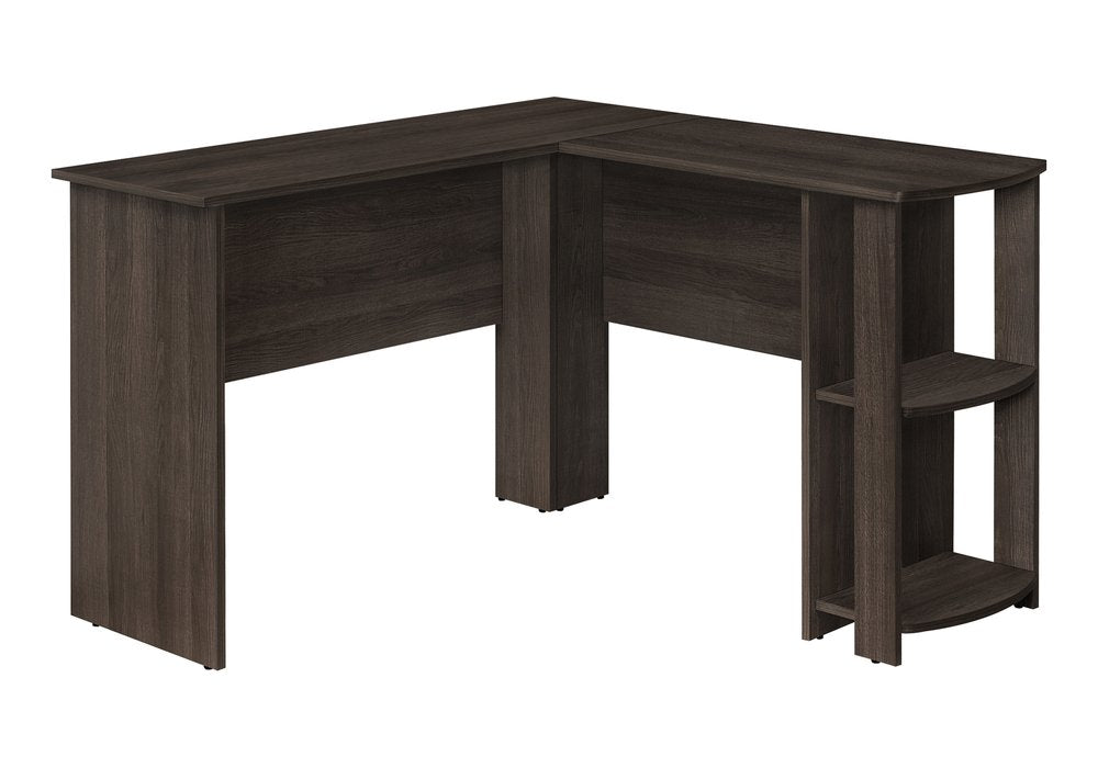 47" Brown Wood Corner Computer Desk