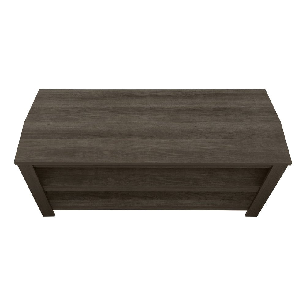 42" Brown Wood Open Shelving TV Stand