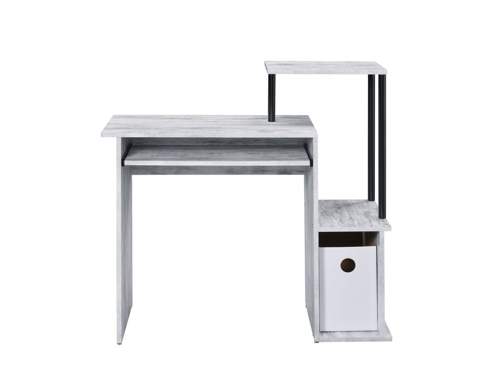 Escritorio de computadora blanco antiguo de 37"