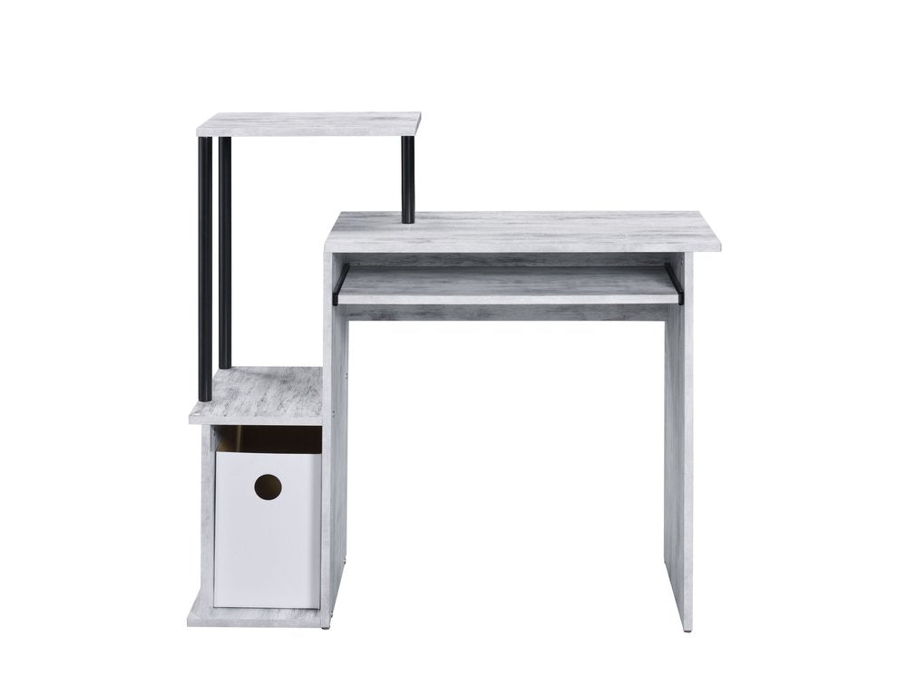 Escritorio de computadora blanco antiguo de 37"