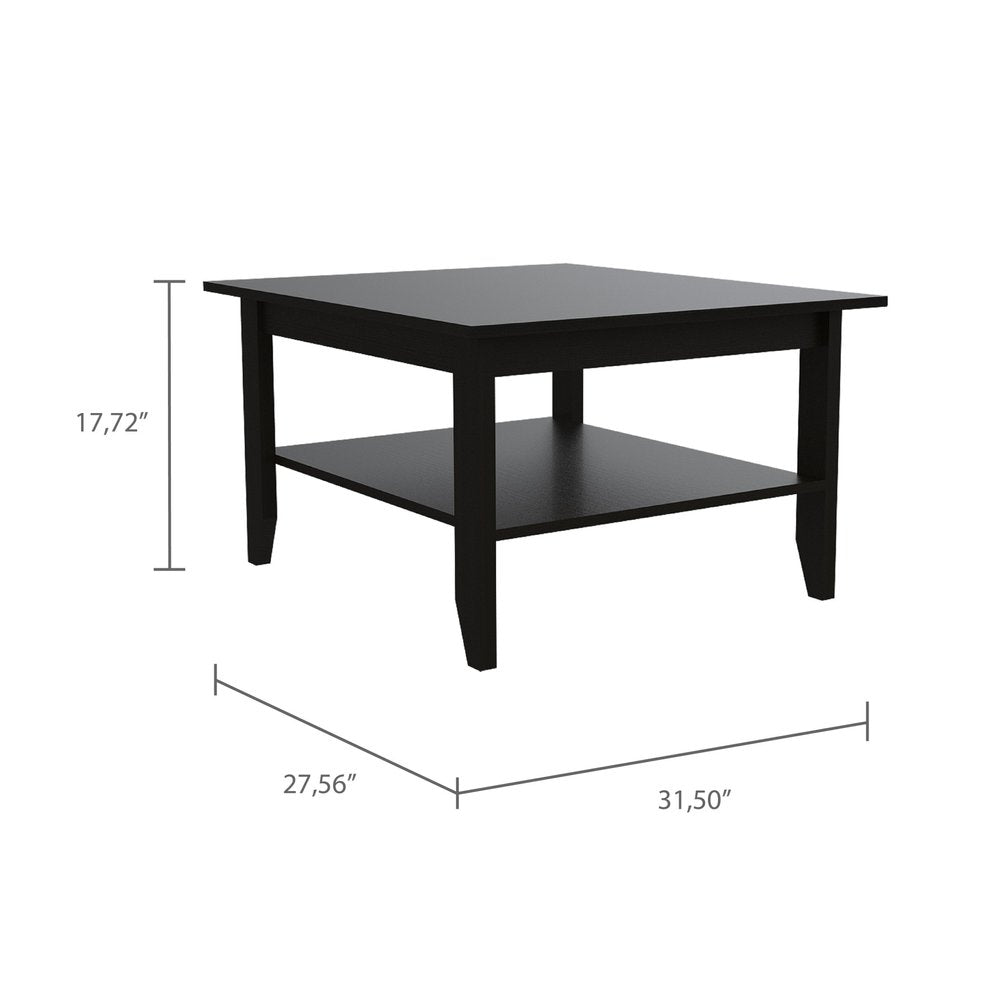 Mueble para TV y mesa de centro de 59" con estantería abierta en color negro