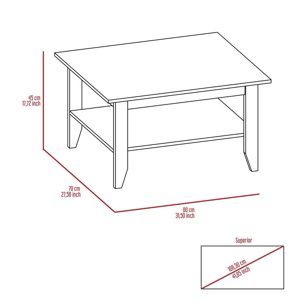 Mueble para TV y mesa de centro de 59" con estantería abierta en color negro