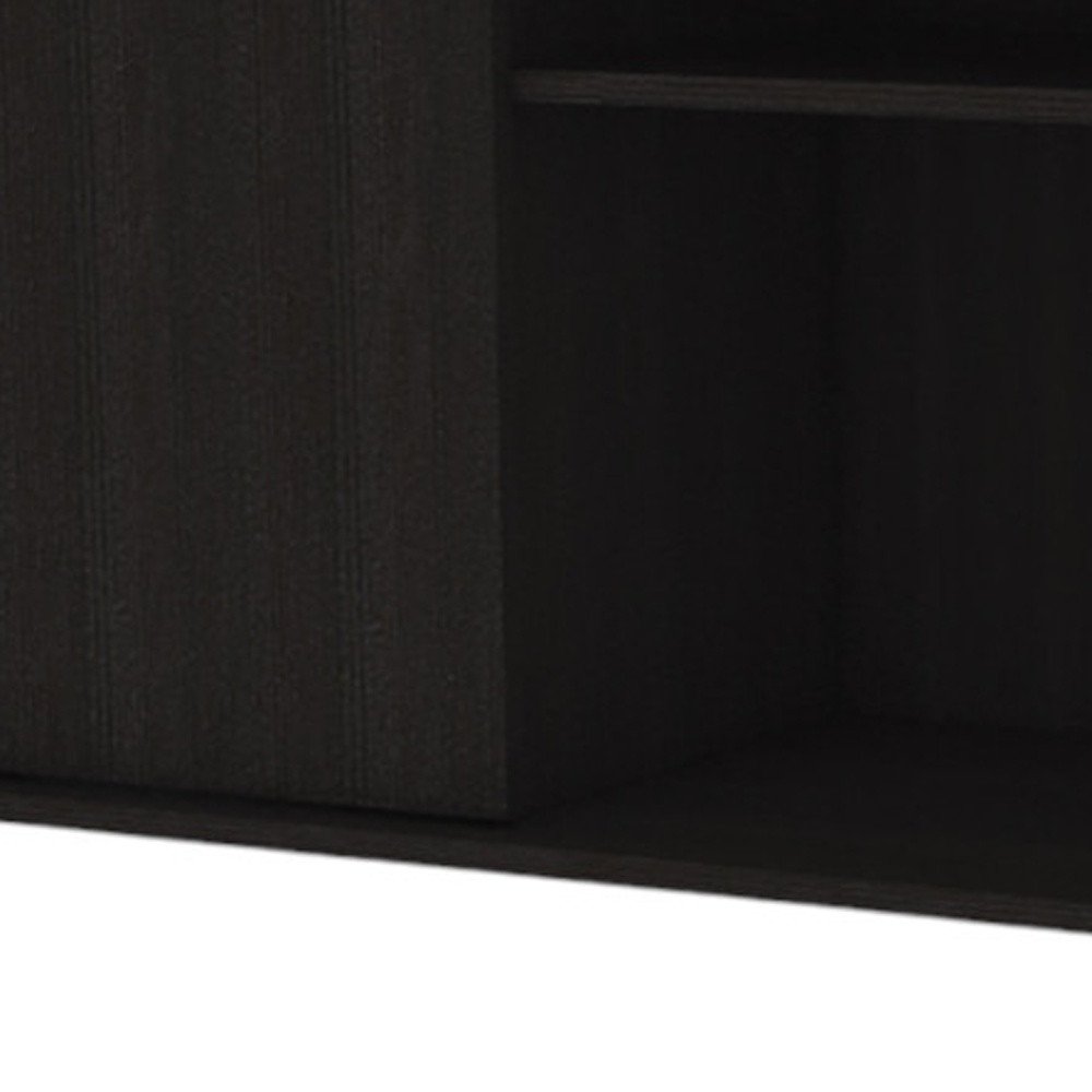 Mueble para TV y mesa de centro de 59" con estantería abierta en color negro