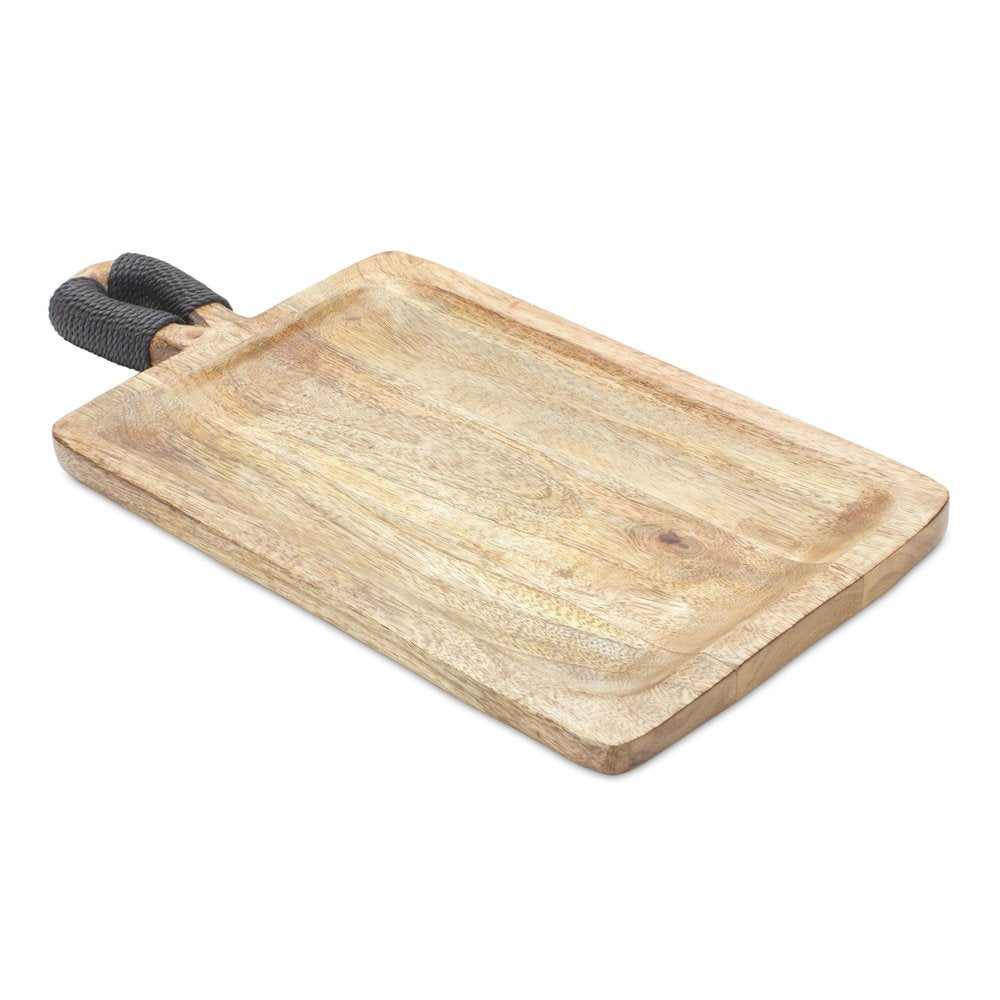 Juego de dos tablas de queso de madera maciza marrón