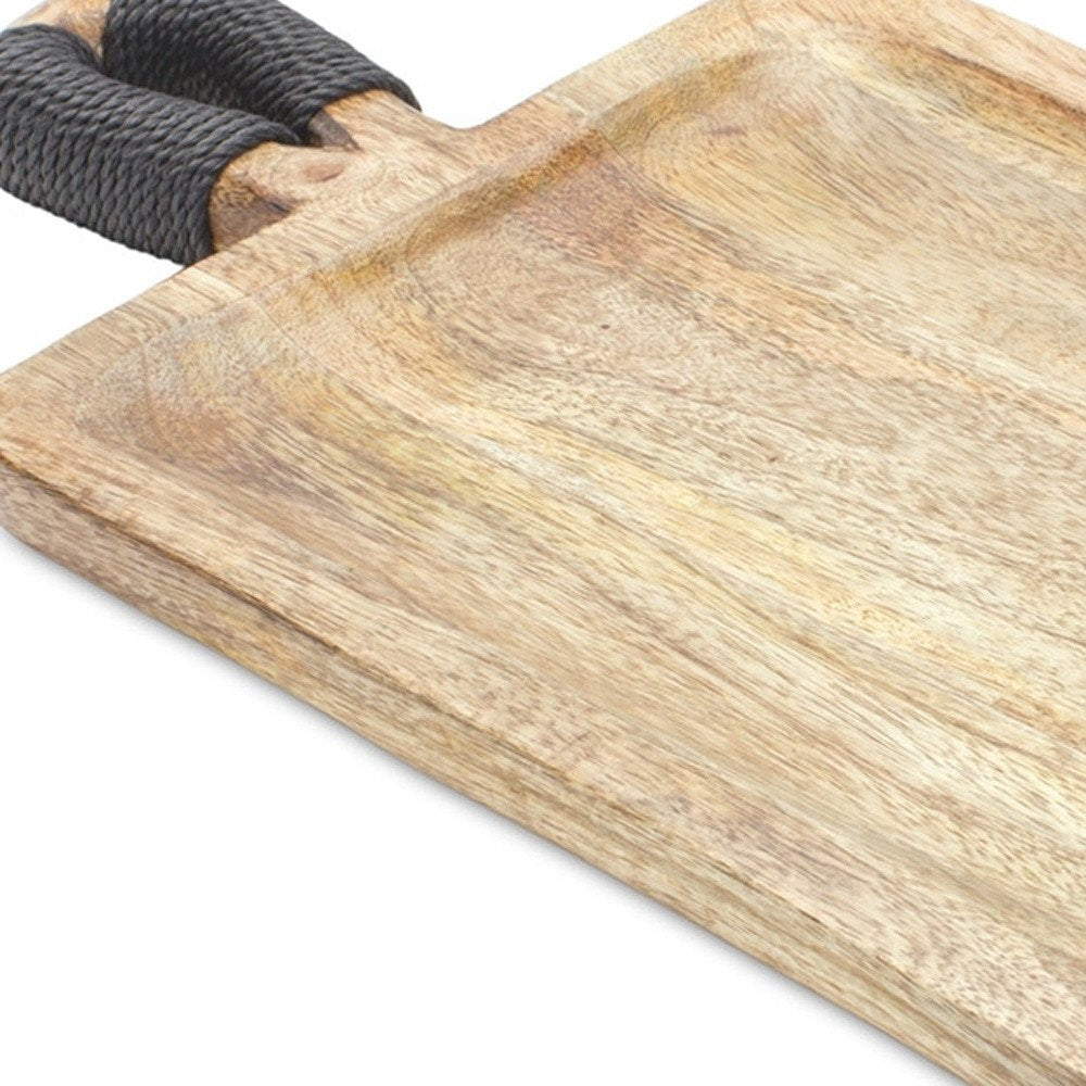 Juego de dos tablas de queso de madera maciza marrón