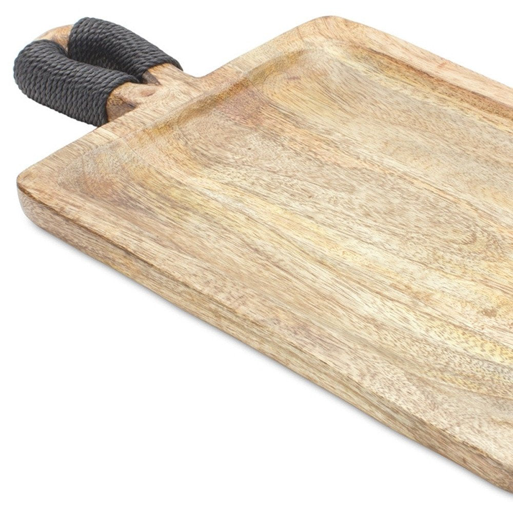 Juego de dos tablas de queso de madera maciza marrón