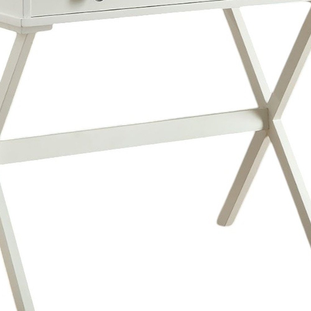 Escritorio abatible de madera blanca envejecida de 34"