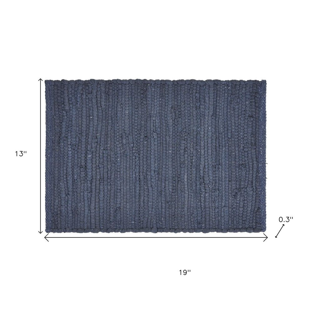 19" Set of Four Navy Blue Cotton Placemats