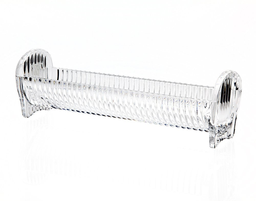 Bandeja rectangular de cristal transparente para galletas de 9"