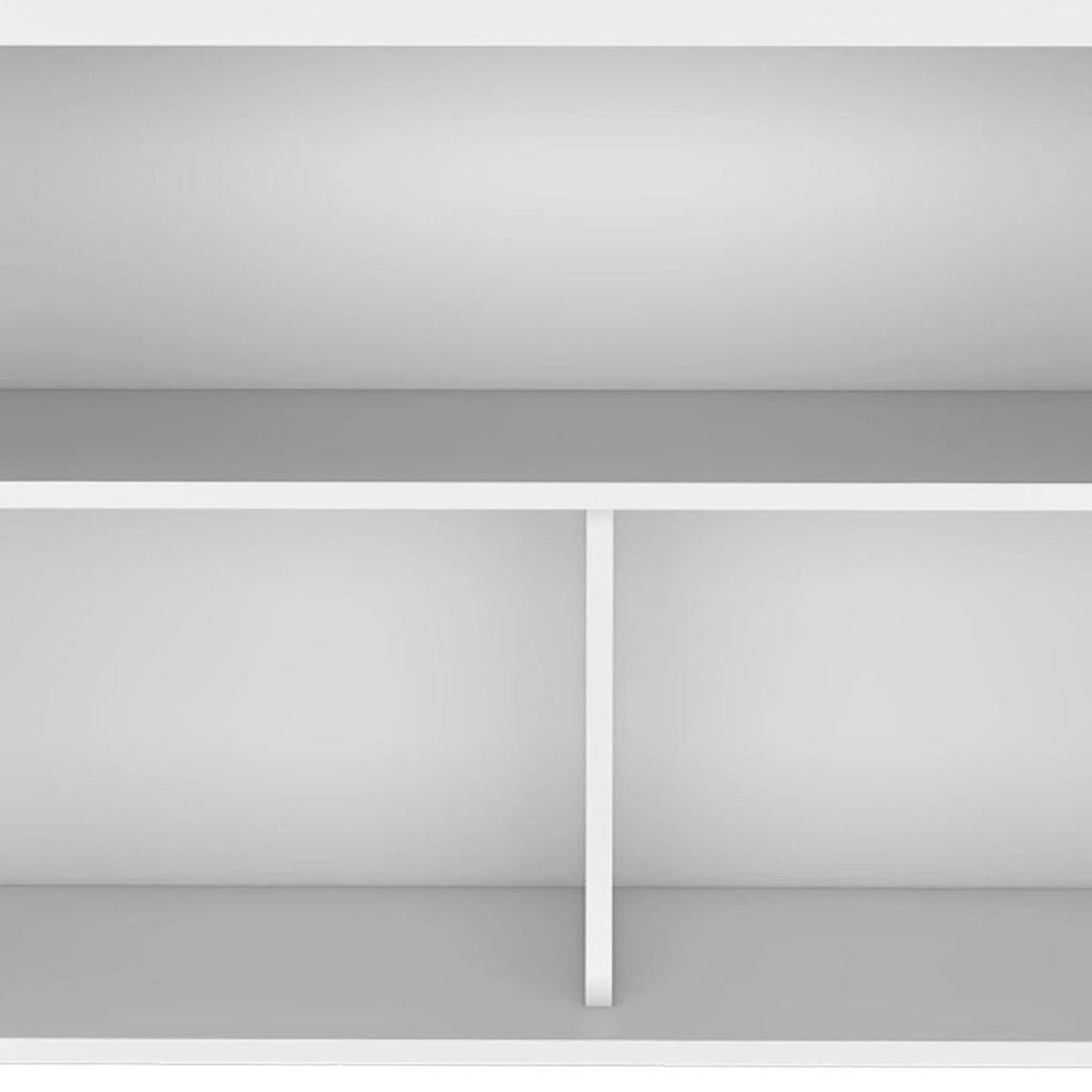Juego de isla de cocina de madera marrón oscuro y blanca de 41" con almacenamiento