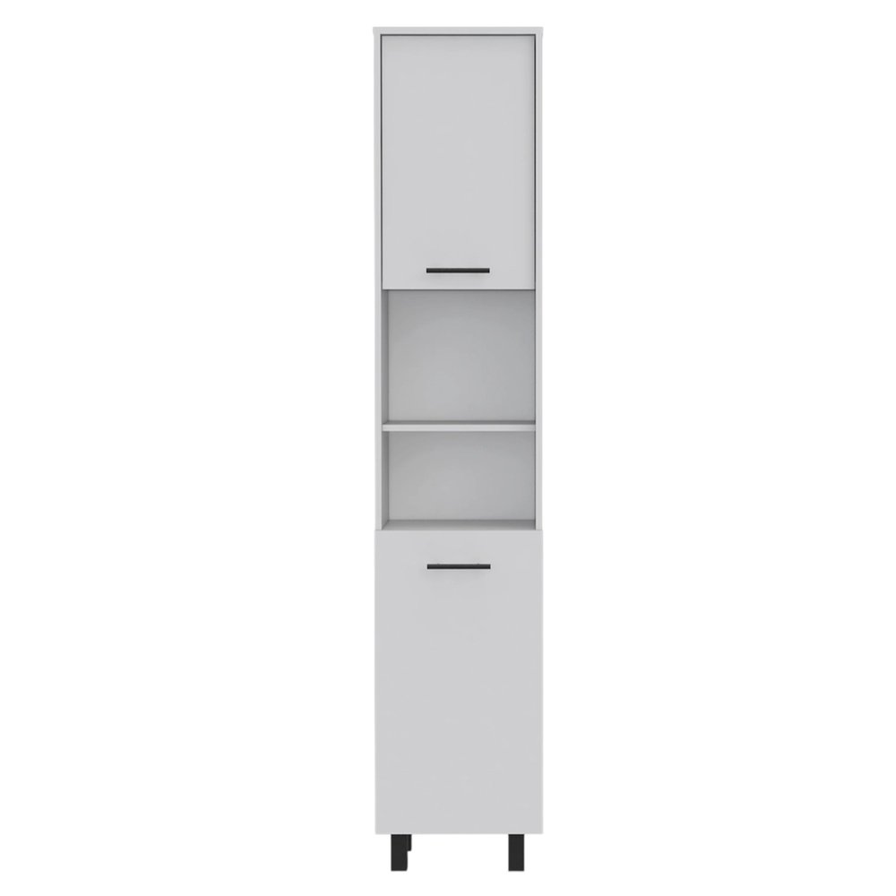 Juego de isla de cocina de madera marrón oscuro y blanca de 41" con almacenamiento