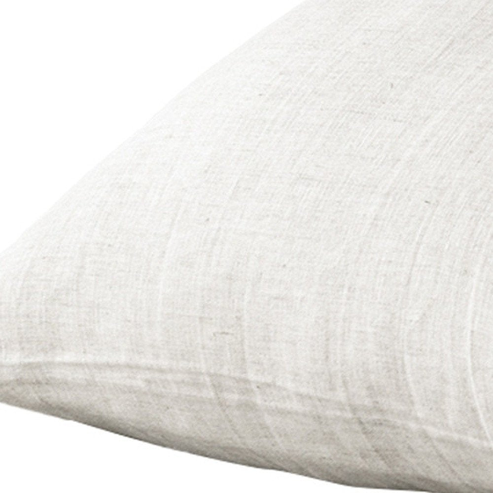 Juego de dos fundas de almohada de lino color marfil