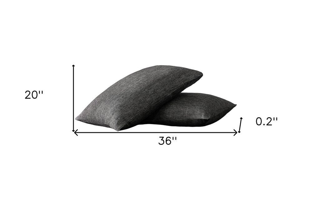 Juego de dos fundas de almohada de lino color marfil
