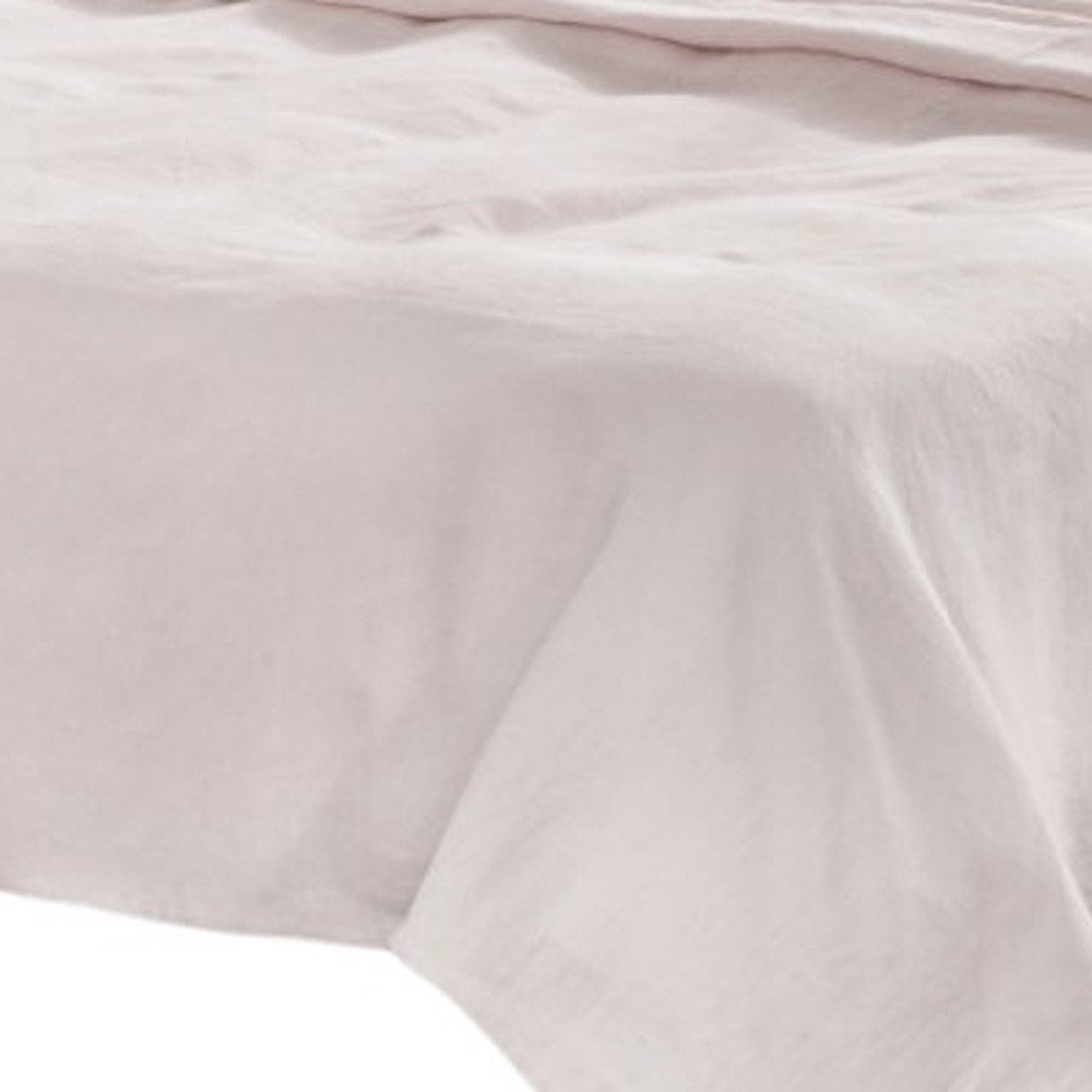 Four Piece Light Pink Linen Sheet Set