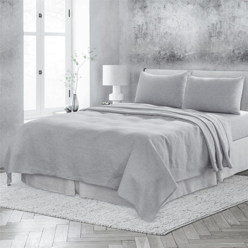 Four Piece Light Pink Linen Sheet Set