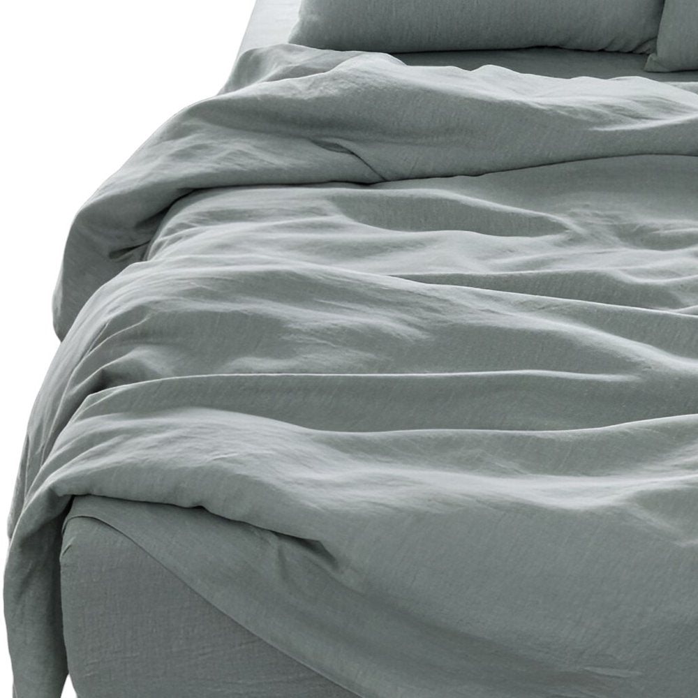 Four Piece Light Pink Linen Sheet Set