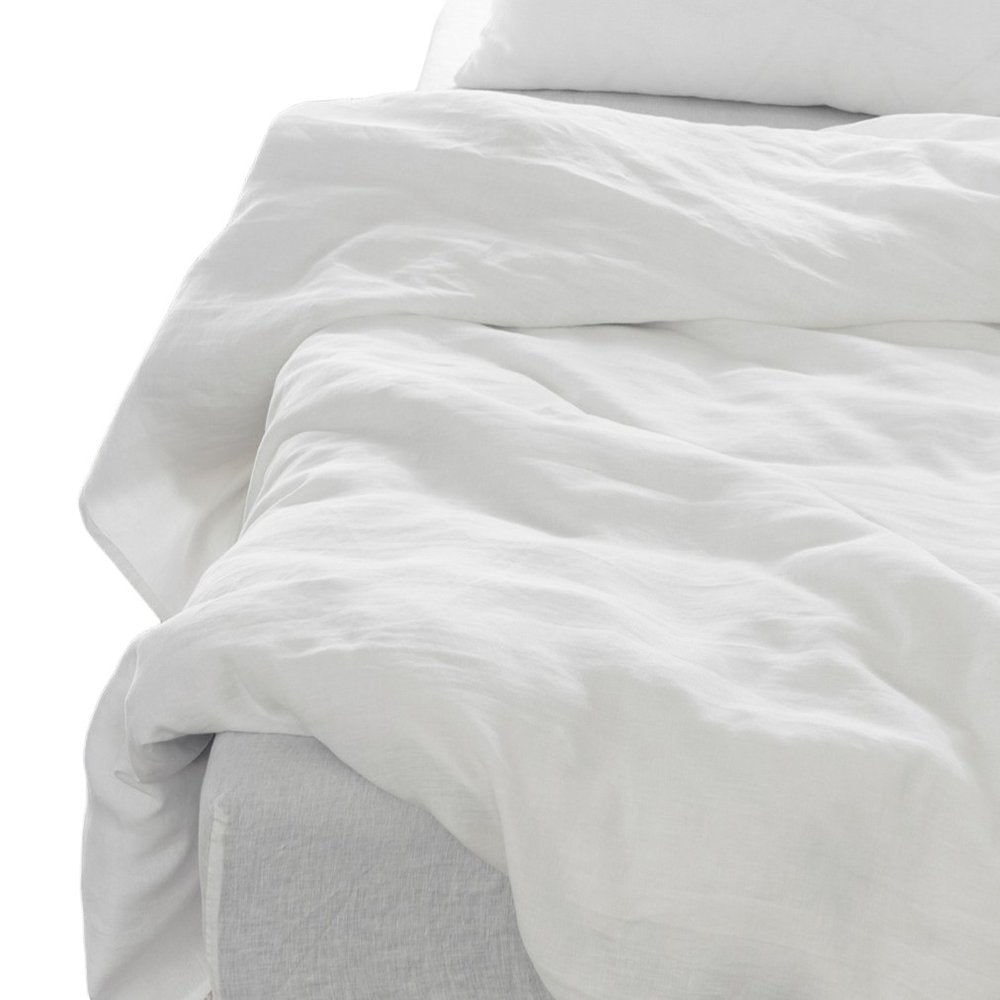 Four Piece Light Pink Linen Sheet Set