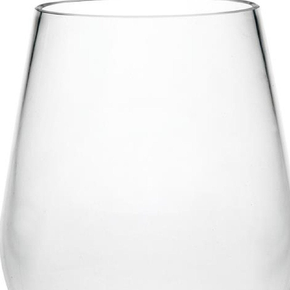 Juego de cuatro copas de vino multiusos sin tallo de plástico Tritan transparente