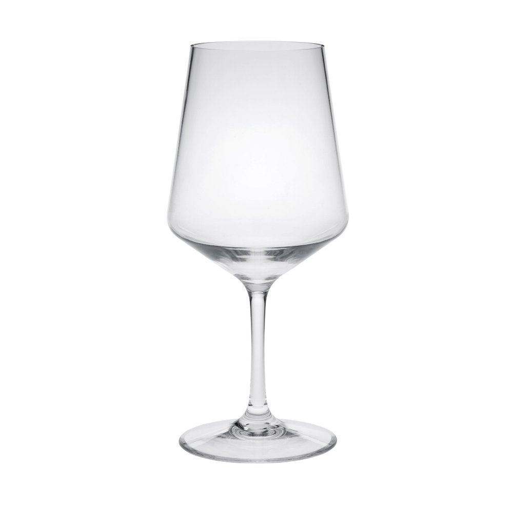 Juego de cuatro copas de vino multiusos con tallo de plástico Tritan transparente