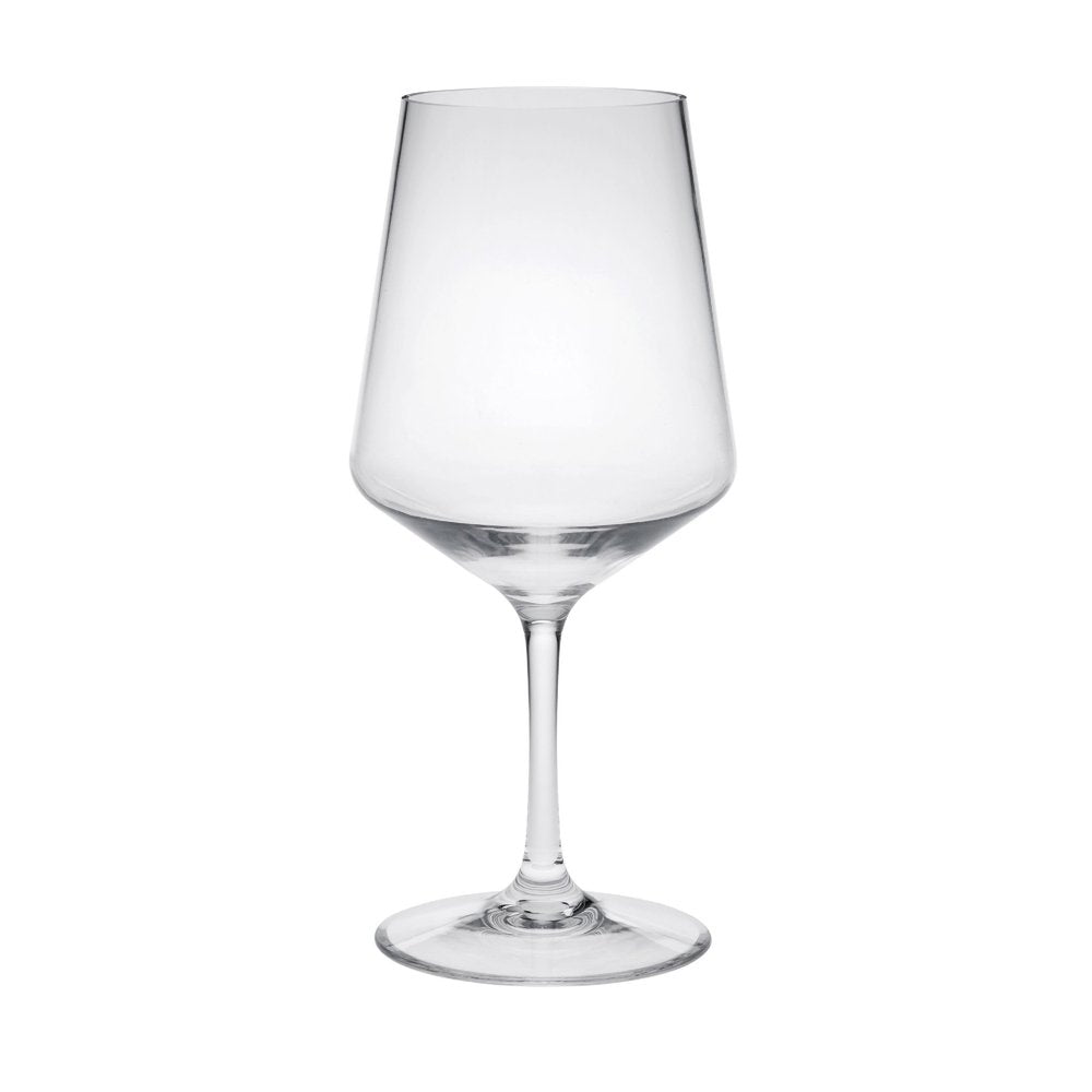 Juego de cuatro copas de vino multiusos con tallo de plástico Tritan transparente