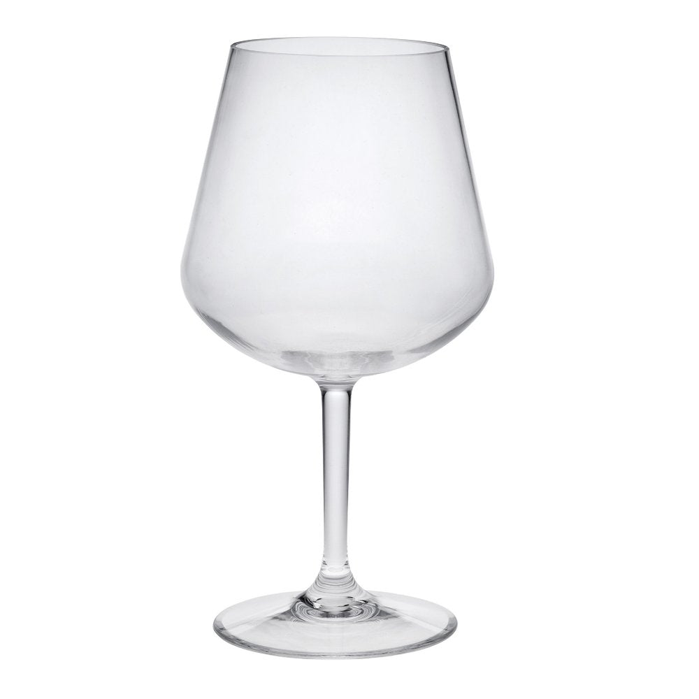 Juego de cuatro copas de vino multiusos con tallo de plástico Tritan transparente