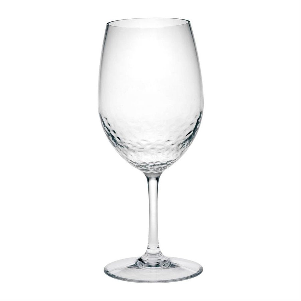 Juego de cuatro copas de vino multiusos con tallo de plástico Tritan transparente