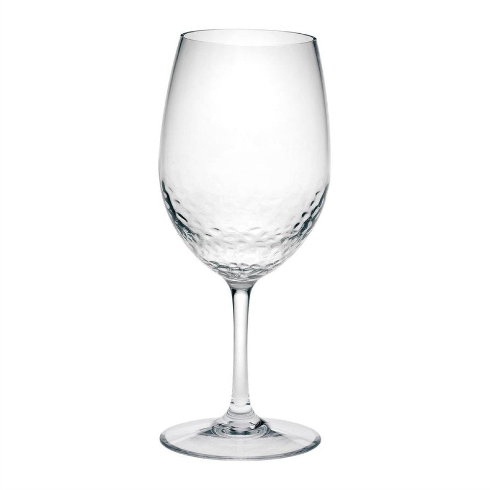 Juego de cuatro copas de vino multiusos con tallo de plástico Tritan transparente