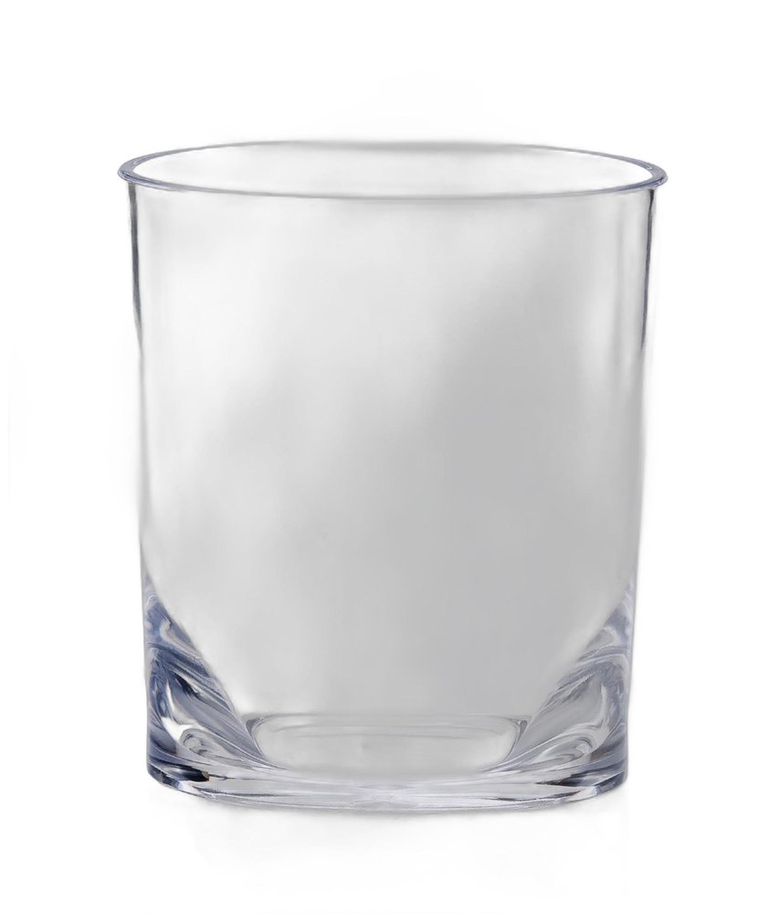 Juego de cuatro vasos de whisky sin tallo de acrílico transparente
