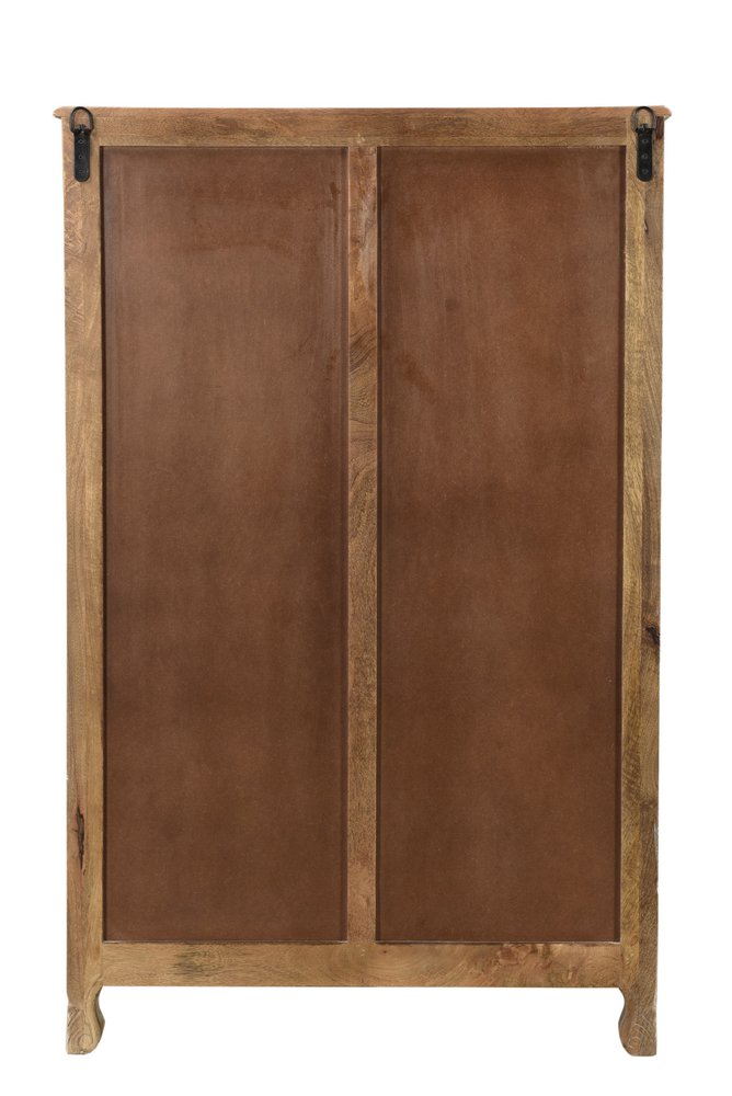 Cómoda de madera maciza blanca de 35" con seis cajones