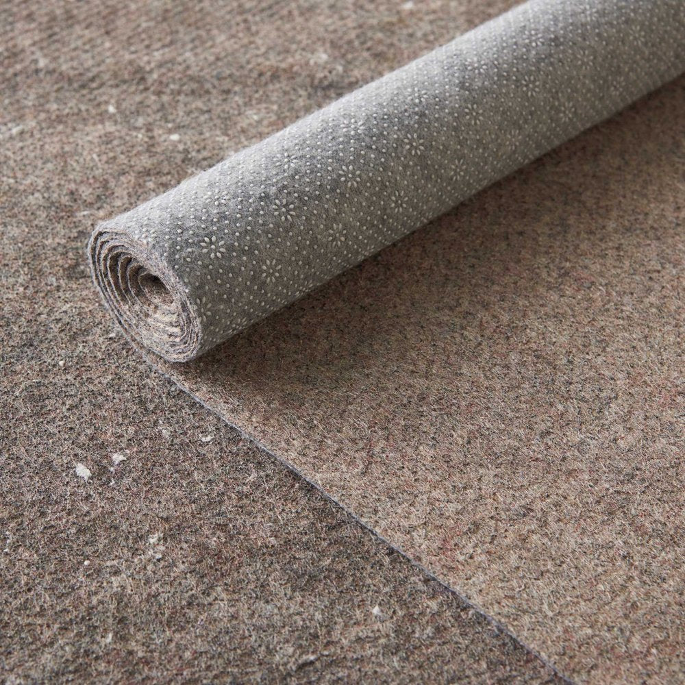 5' Round Gray Non Slip Rug Pad