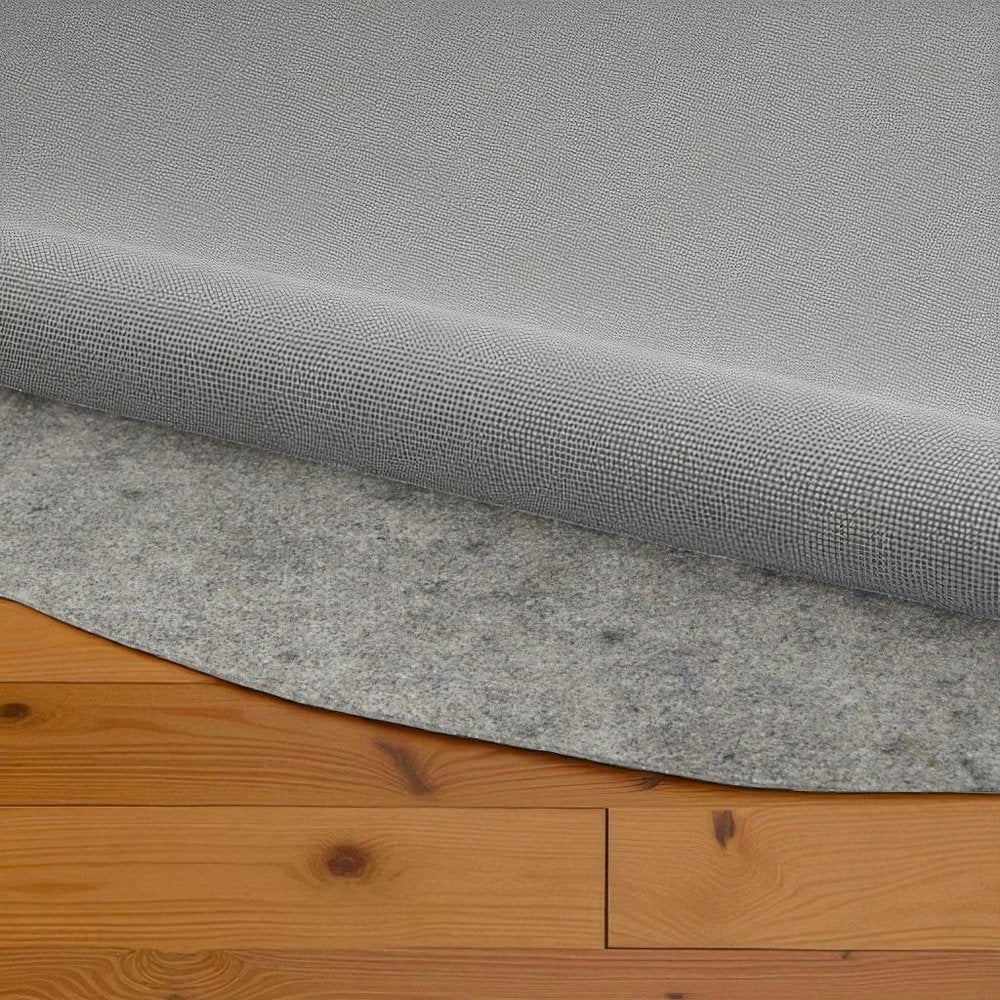 5' Round Gray Non Slip Rug Pad