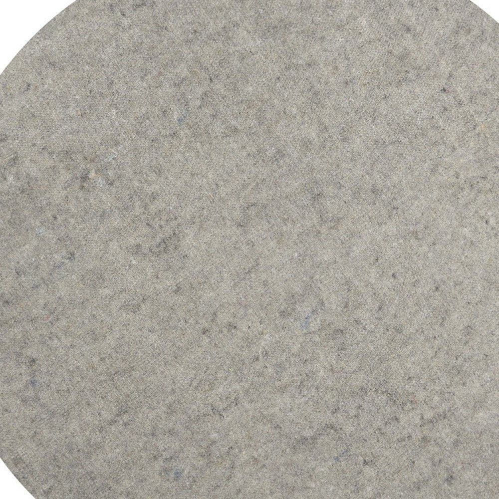 5' Round Gray Non Slip Rug Pad
