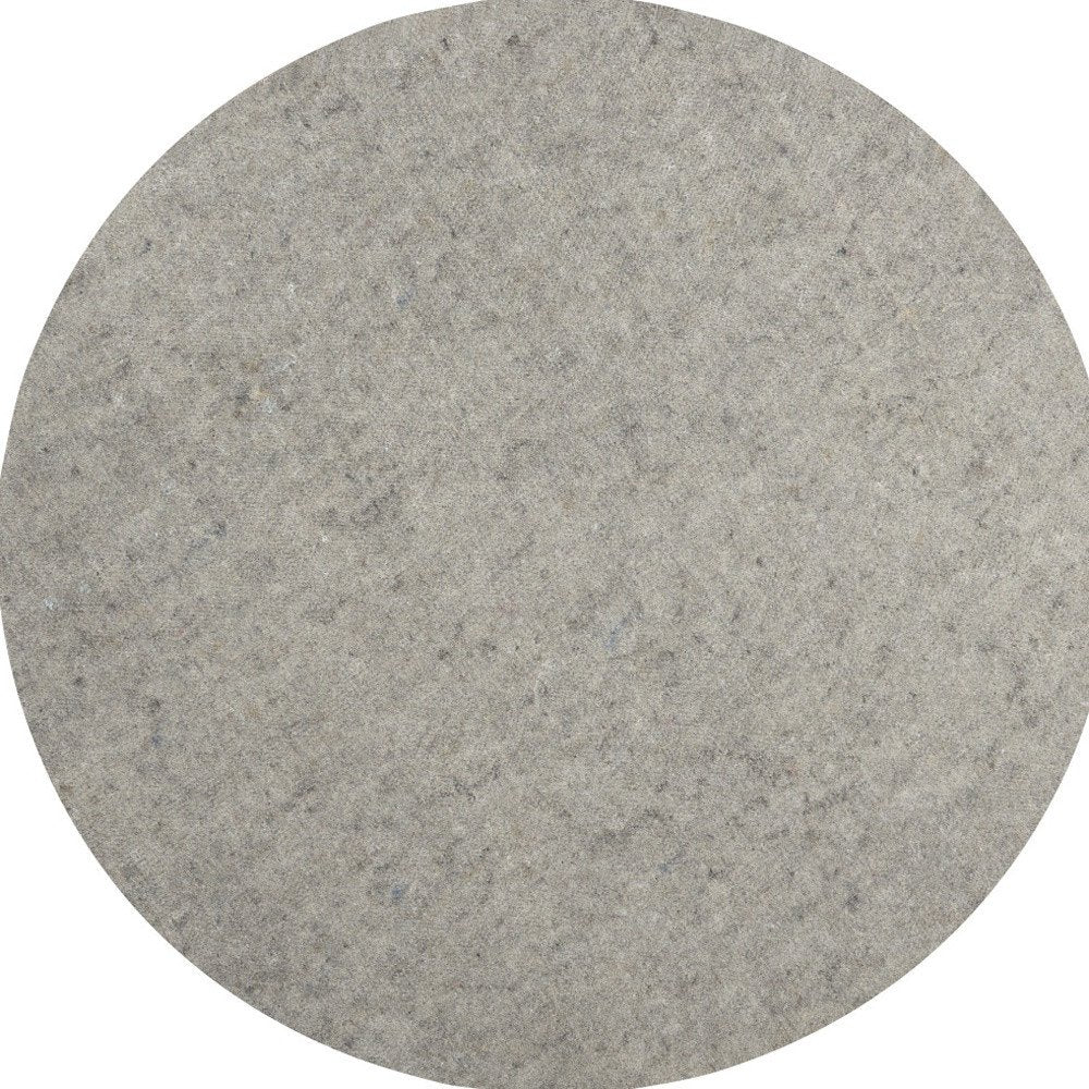 5' Round Gray Non Slip Rug Pad