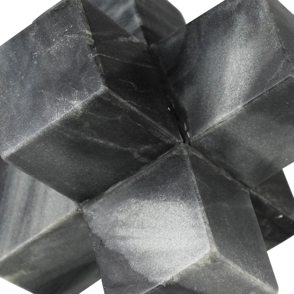 Escultura decorativa de mesa de Jack de mármol negro de 6"