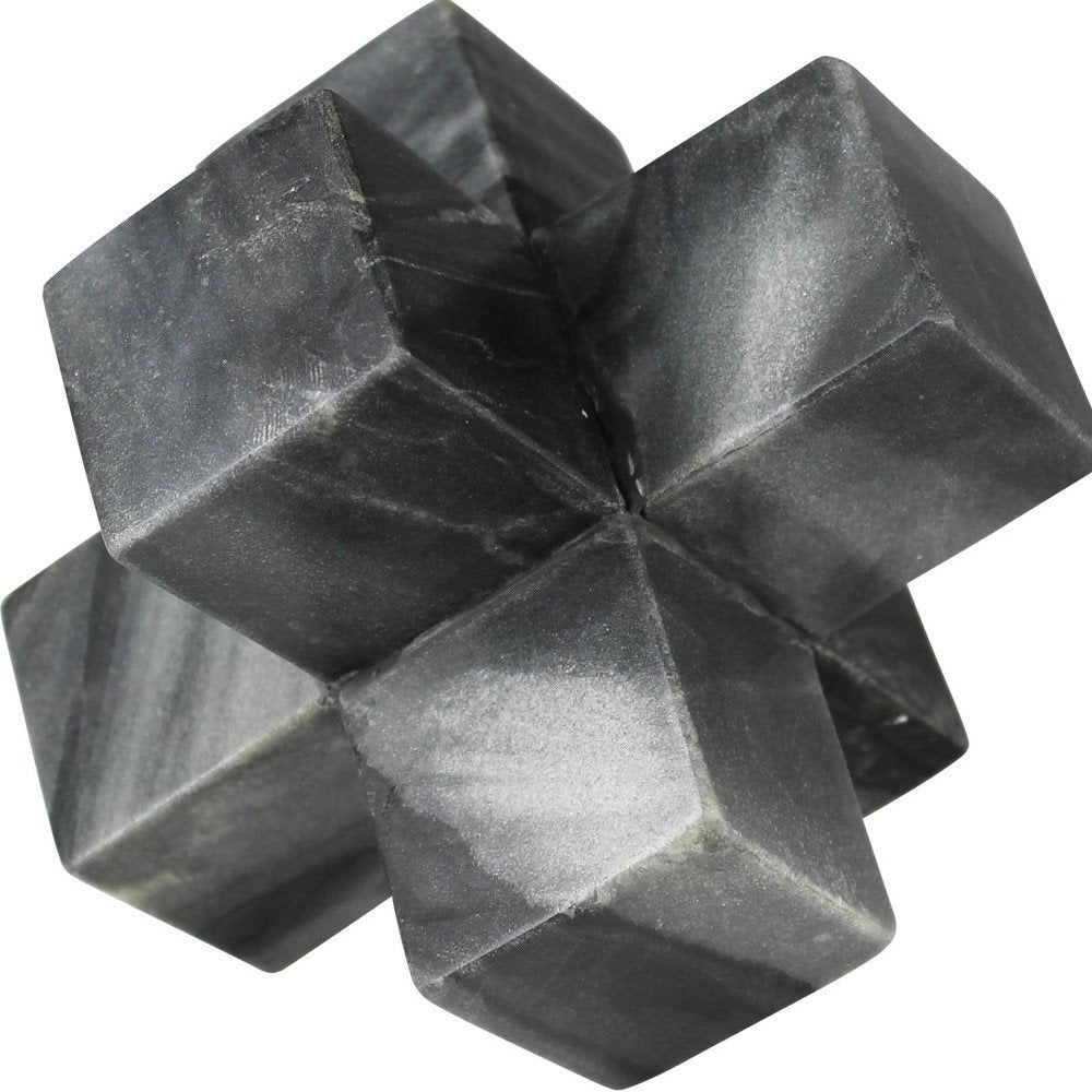 Escultura decorativa de mesa de Jack de mármol negro de 6"