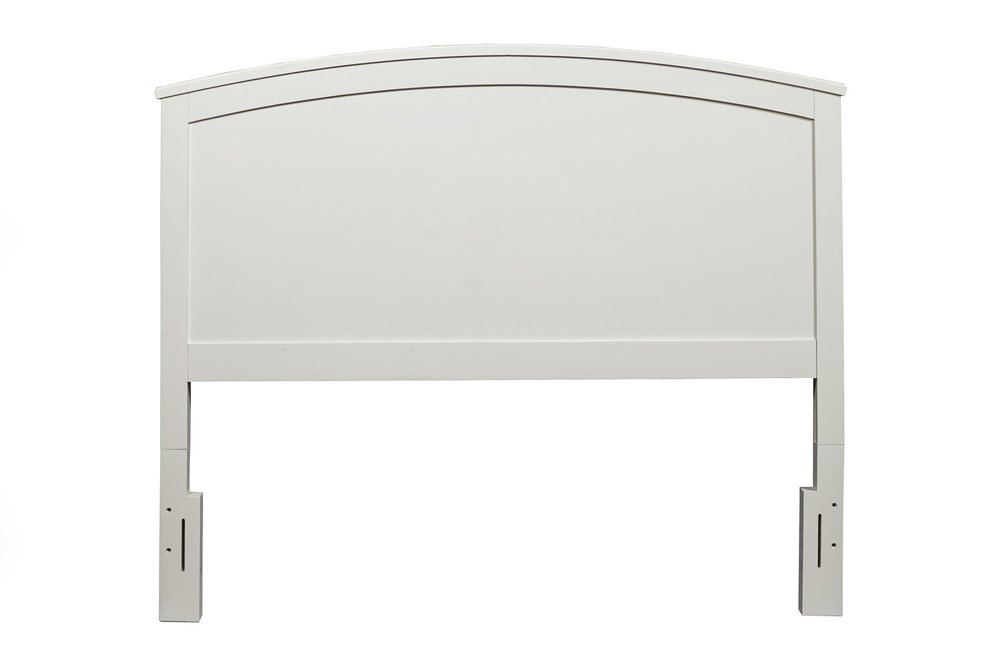 White Solid Wood King Bed Frame