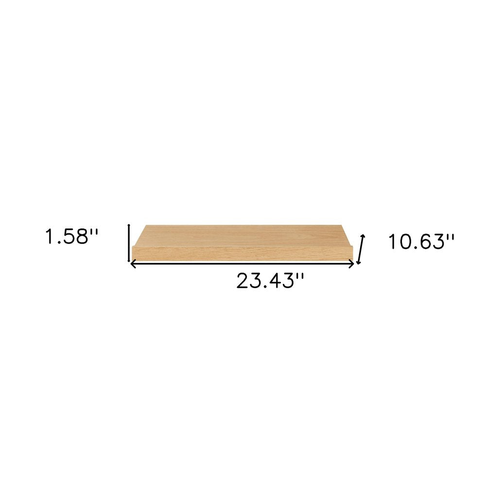 Estante flotante de pared de madera de roble de 23"