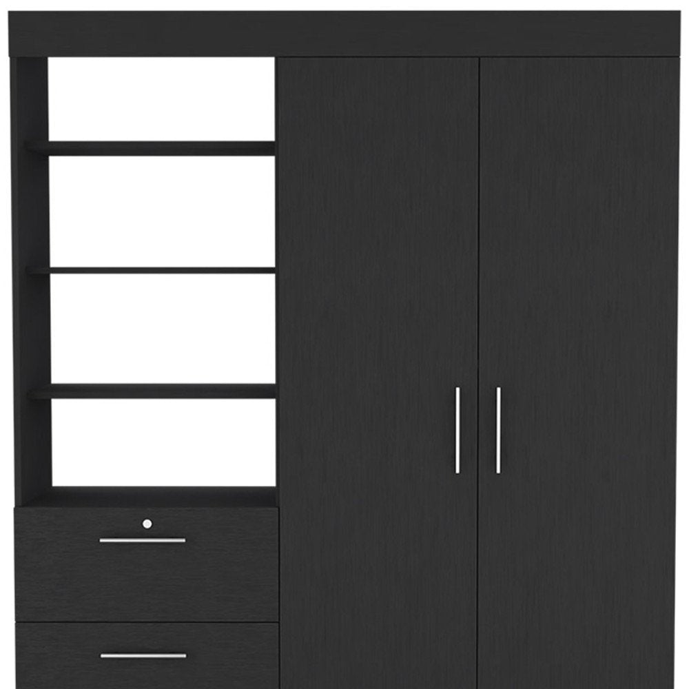 59" White Three Drawer Combo Dresser