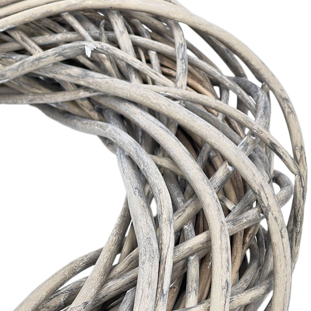 22" Natural Gray Willow Dried Wreath