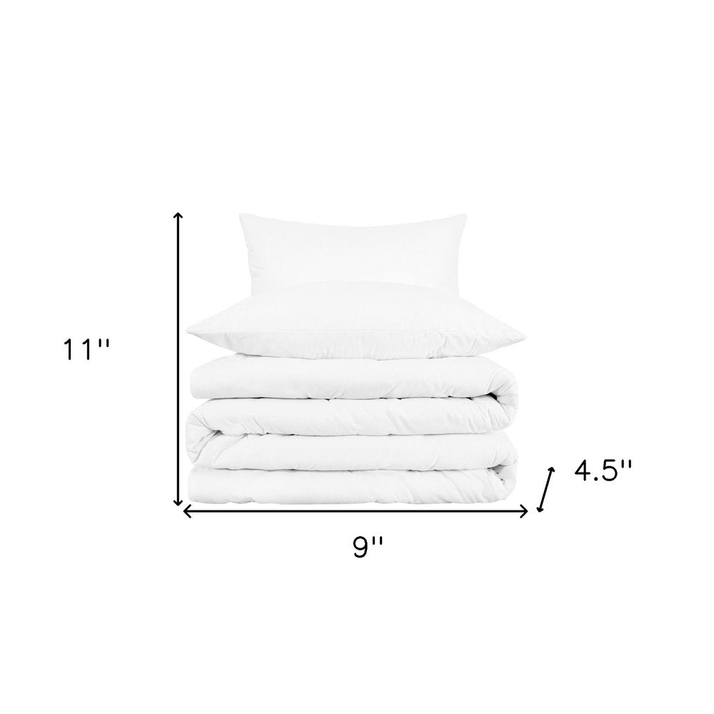 Juego de funda nórdica lavable de mezcla de algodón blanco King de 1000 hilos