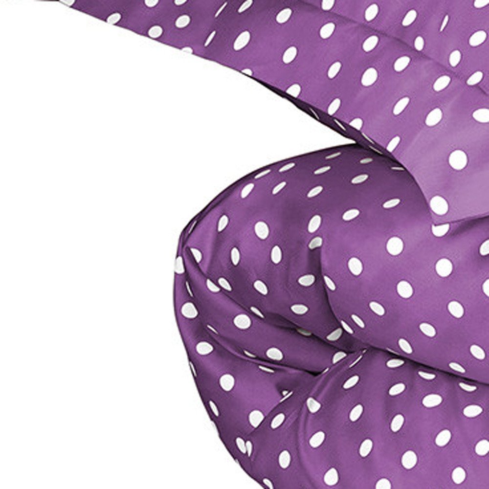 Juego de funda nórdica lavable de mezcla de algodón lila King de 600 hilos