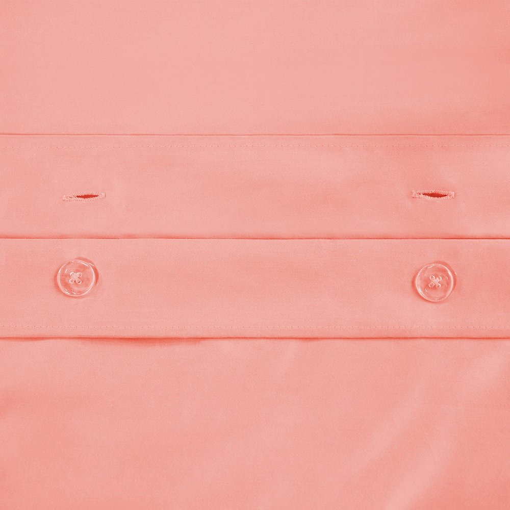 Juego de funda nórdica lavable de algodón de 1500 hilos color rosa polvoriento