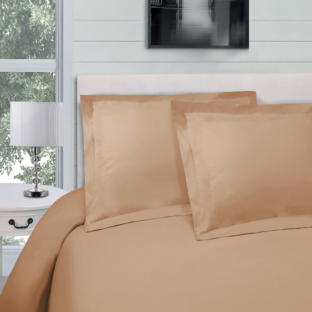 Juego de funda nórdica lavable de 300 hilos en mezcla de algodón beige tamaño king