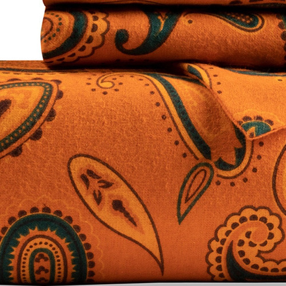 Juego de funda nórdica lavable de 0 hilos en mezcla de algodón azul y naranja Queen