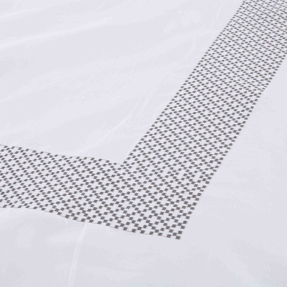 Juego de funda nórdica lavable, tamaño queen, 100 % algodón, 200 hilos, gris y blanco