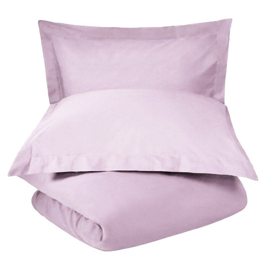 Juego de funda nórdica lavable Lilac King 100 % algodón de 300 hilos