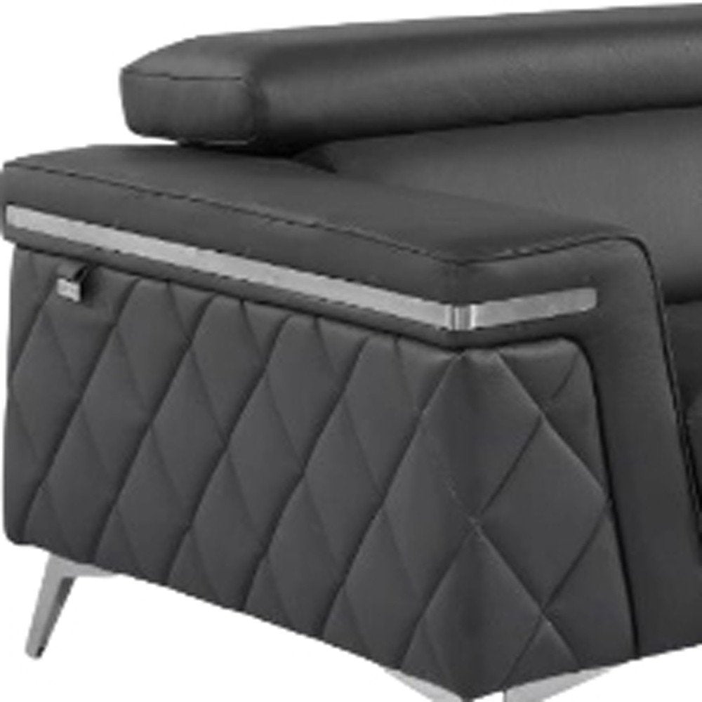 Conjunto de asientos de dos piezas en gris para cuatro personas